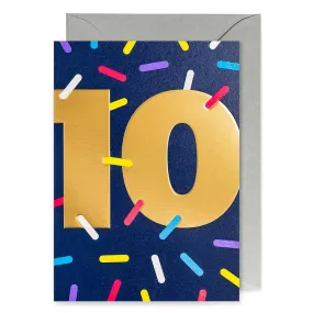 10th Birthday Card Milestone