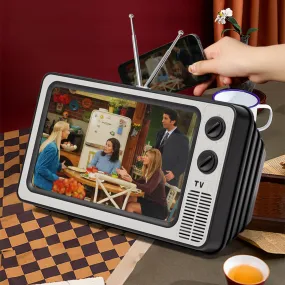 12" Retro TV Amplifier Phone Screen Magnifier - Gifts for Dad - 3D HD Mobile Phone Screen Magnifying Enlarger for Movies, Videos, Games - Fit for All Smartphones (Vintage Brown)