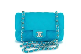 17C Chanel Turquoise Green-Blue Caviar Rectangular Mini Classic Flap Bag GHW