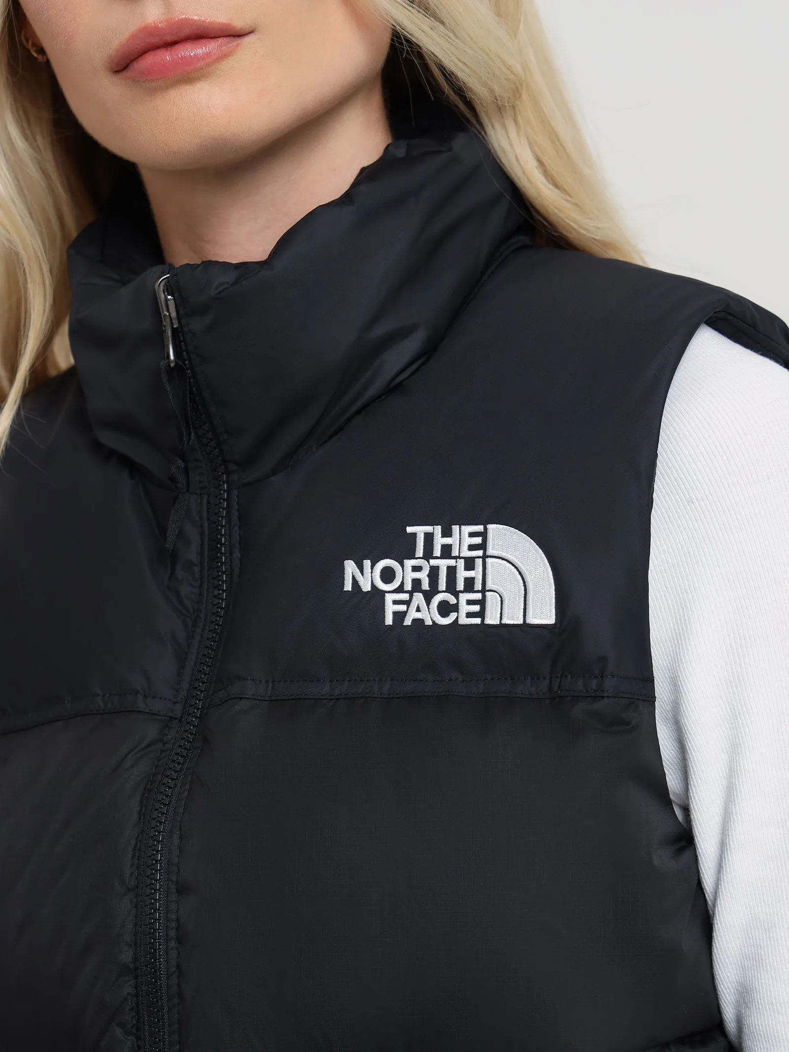 1996 Retro Nuptse Vest in TNF Black