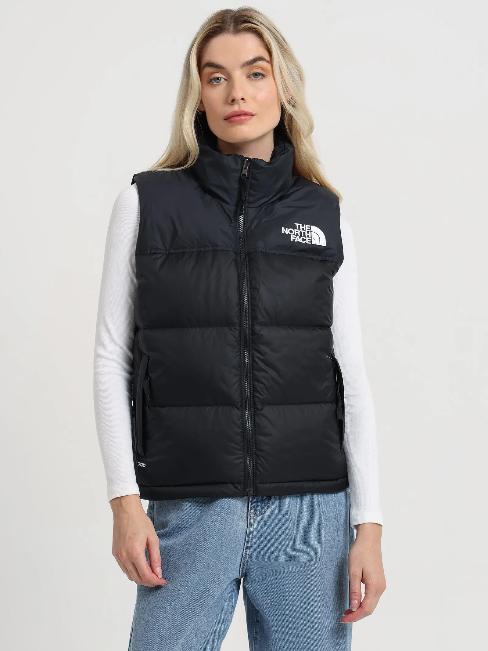 1996 Retro Nuptse Vest in TNF Black