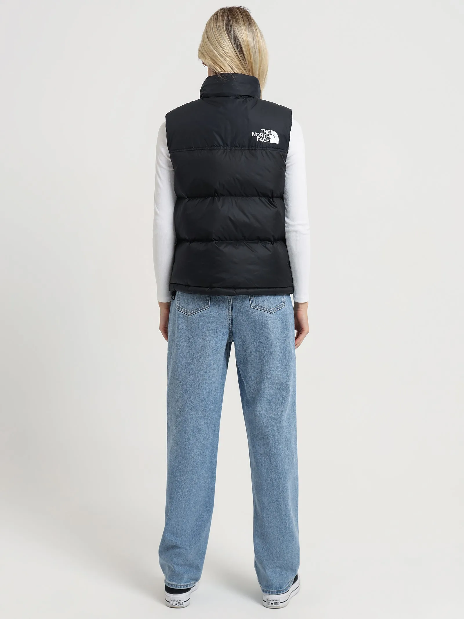 1996 Retro Nuptse Vest in TNF Black