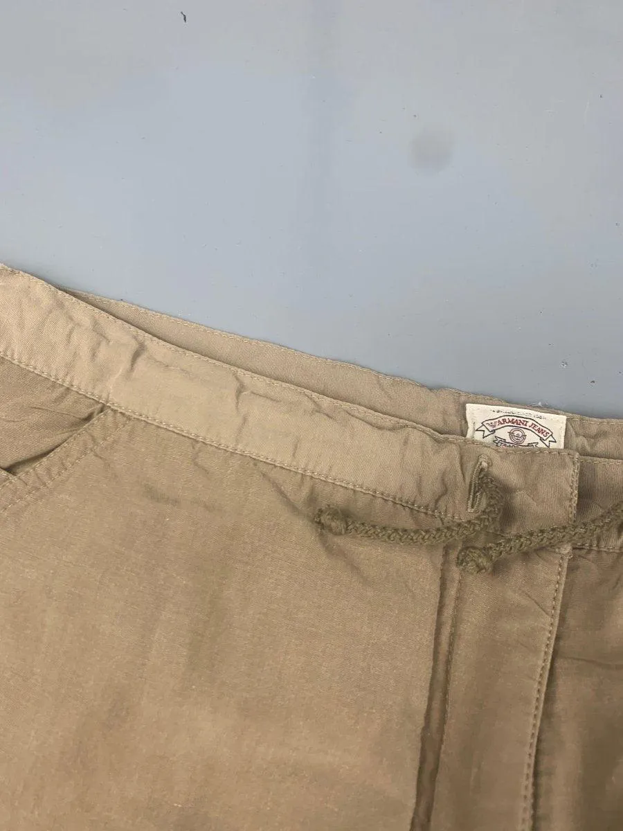 (32) Armani 1990s Darted Knee Utility Cargo Trousers