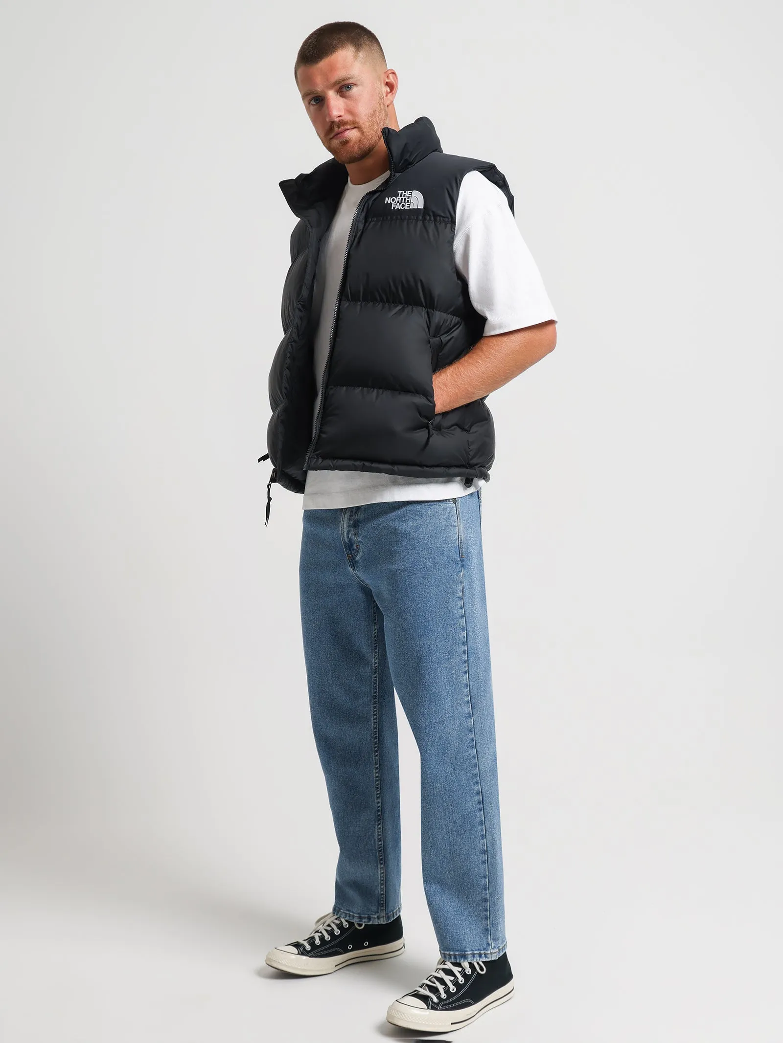 96 Retro Nuptse Vest in Black