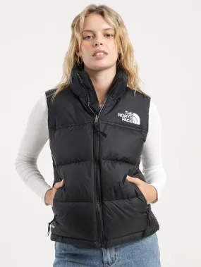 96 Retro Nuptse Vest in Black
