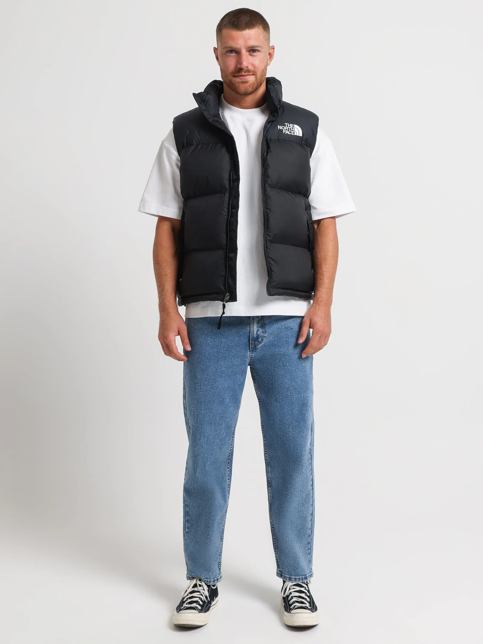 96 Retro Nuptse Vest in Black