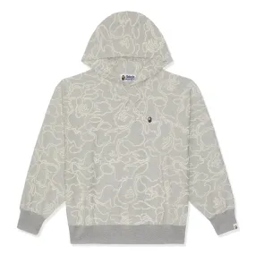 A Bathing Ape Neon Camo Jacquard Relaxed Fit Pullover Hoodie (Gray)