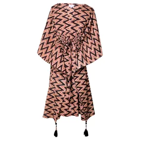 Ajmer Midi Cotton Kaftan Dress Final Sale