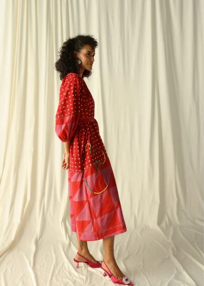 Andretta Embroidered Peasant Dress