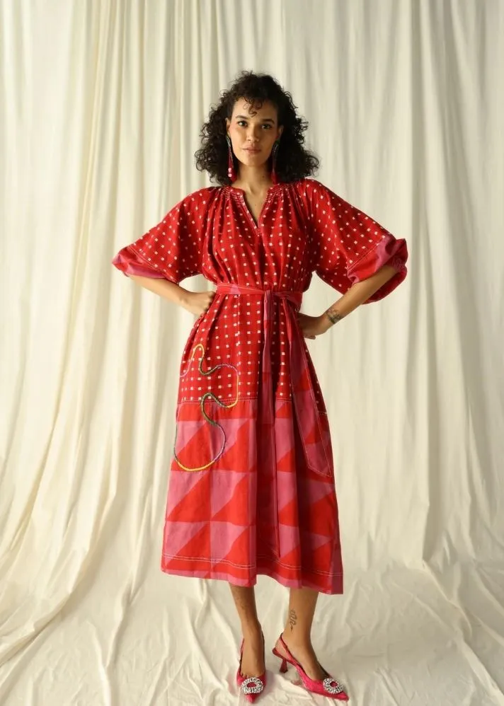 Andretta Embroidered Peasant Dress
