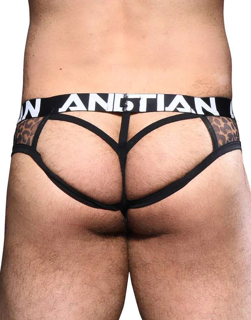 Andrew Christian Leopard Mesh Thong w/ Almost Naked 92232