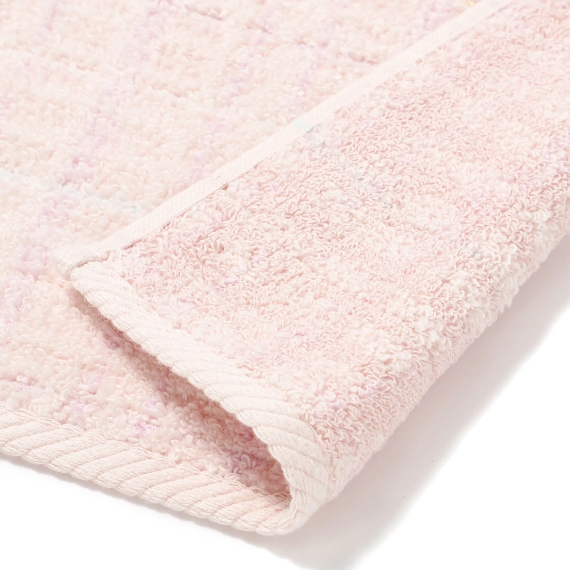Antibacterial and deodorizing tweed pattern face towel, pink