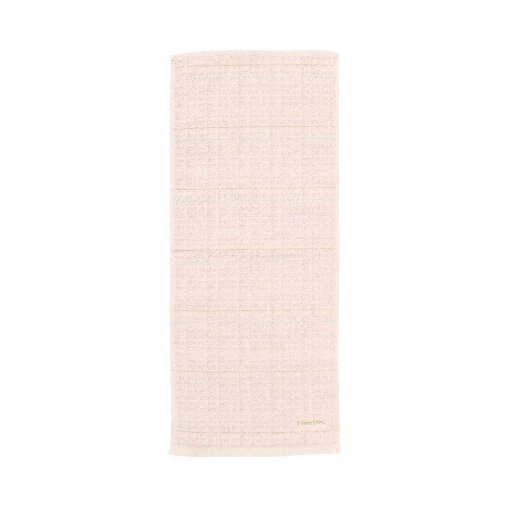 Antibacterial and deodorizing tweed pattern face towel, pink