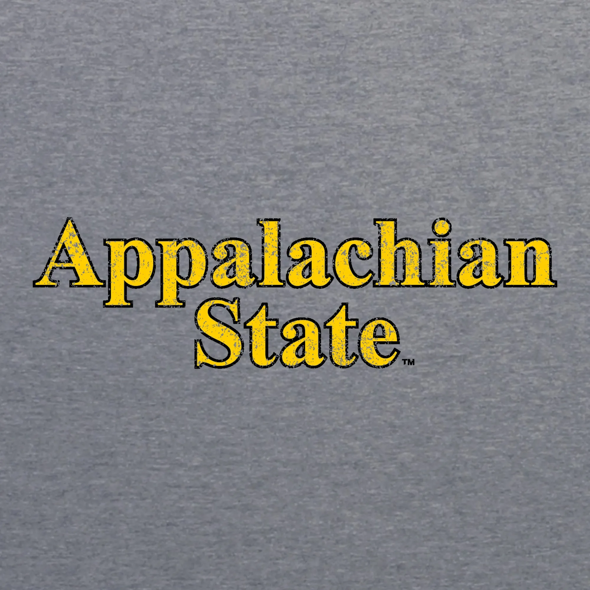 Appalachian State Distressed Wordmark NLA Triblend Short Sleeve T Shirt - Premium Heather