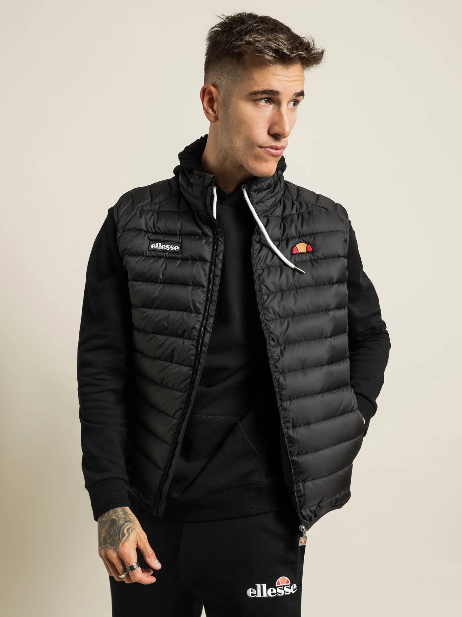 Bardy Gilet Puffer Vest in Black