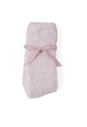 Barefoot Dreams Heathered Socks - Dusty Rose/White
