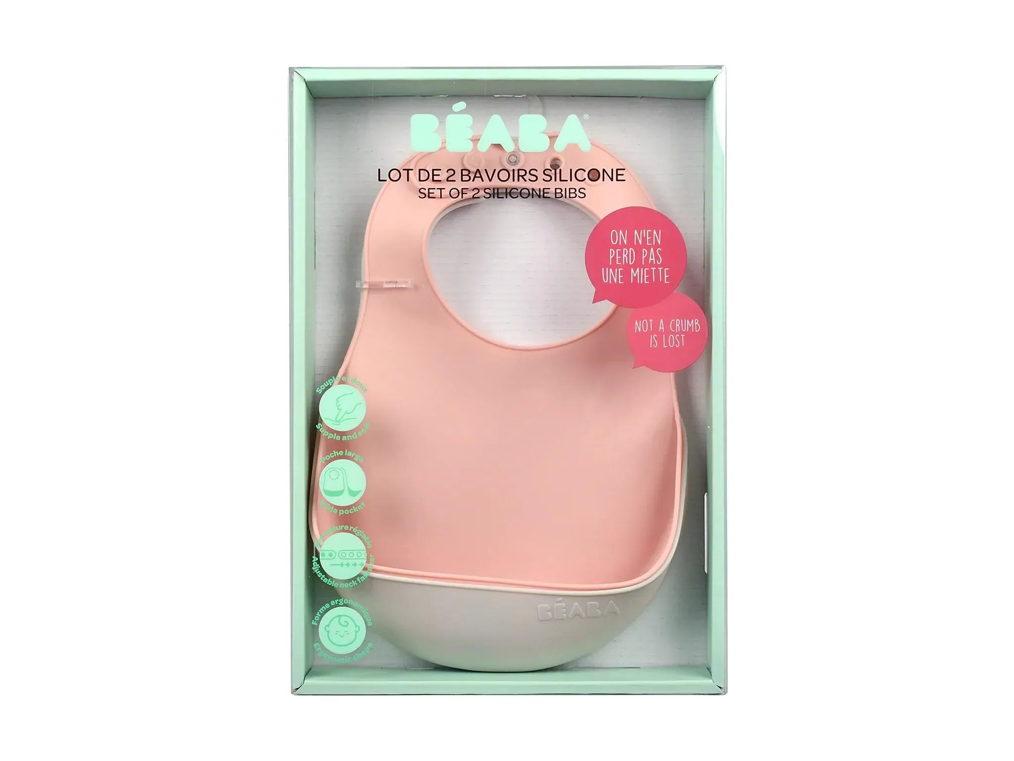 Beaba Set of 2 Silicone Bibs