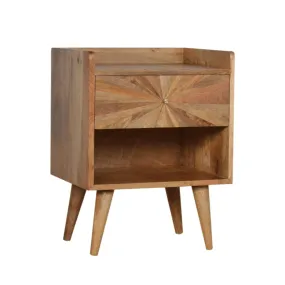 Binnel Sunrise Pattern 1 Drawer Bedside Table