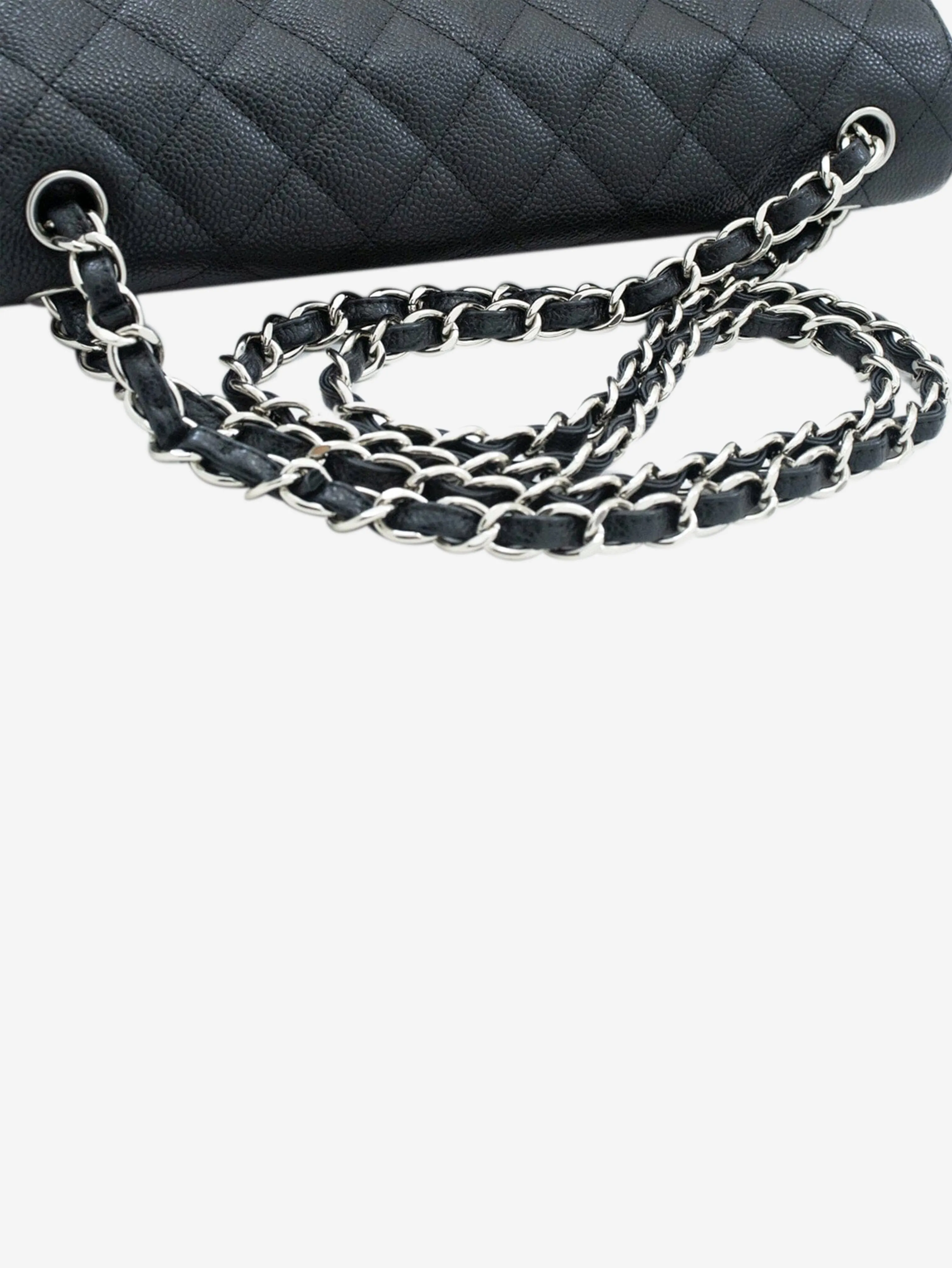 Black 2013 large caviar Classic Double Flap bag