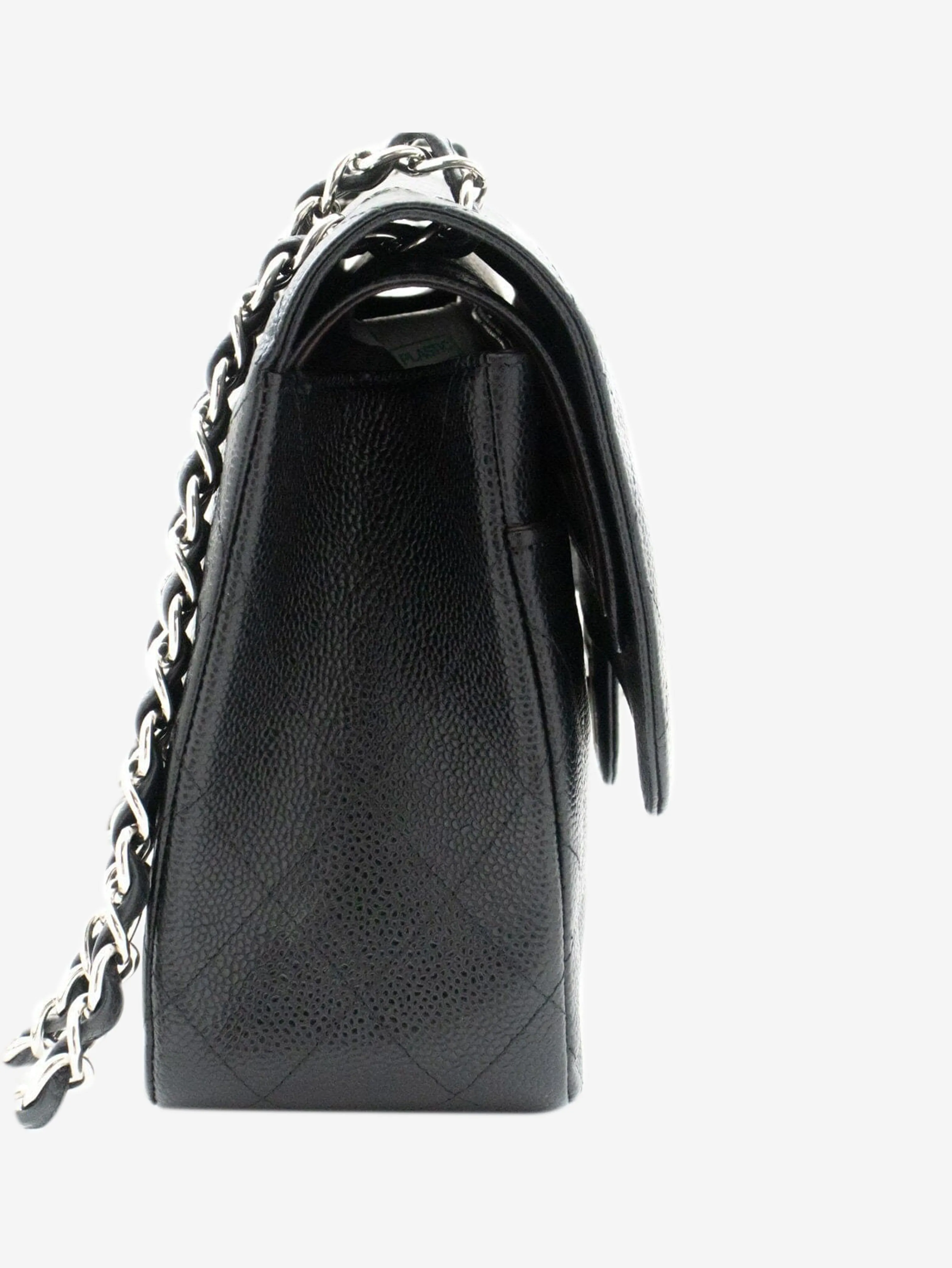 Black 2013 large caviar Classic Double Flap bag