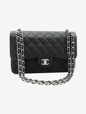 Black 2013 large caviar Classic Double Flap bag