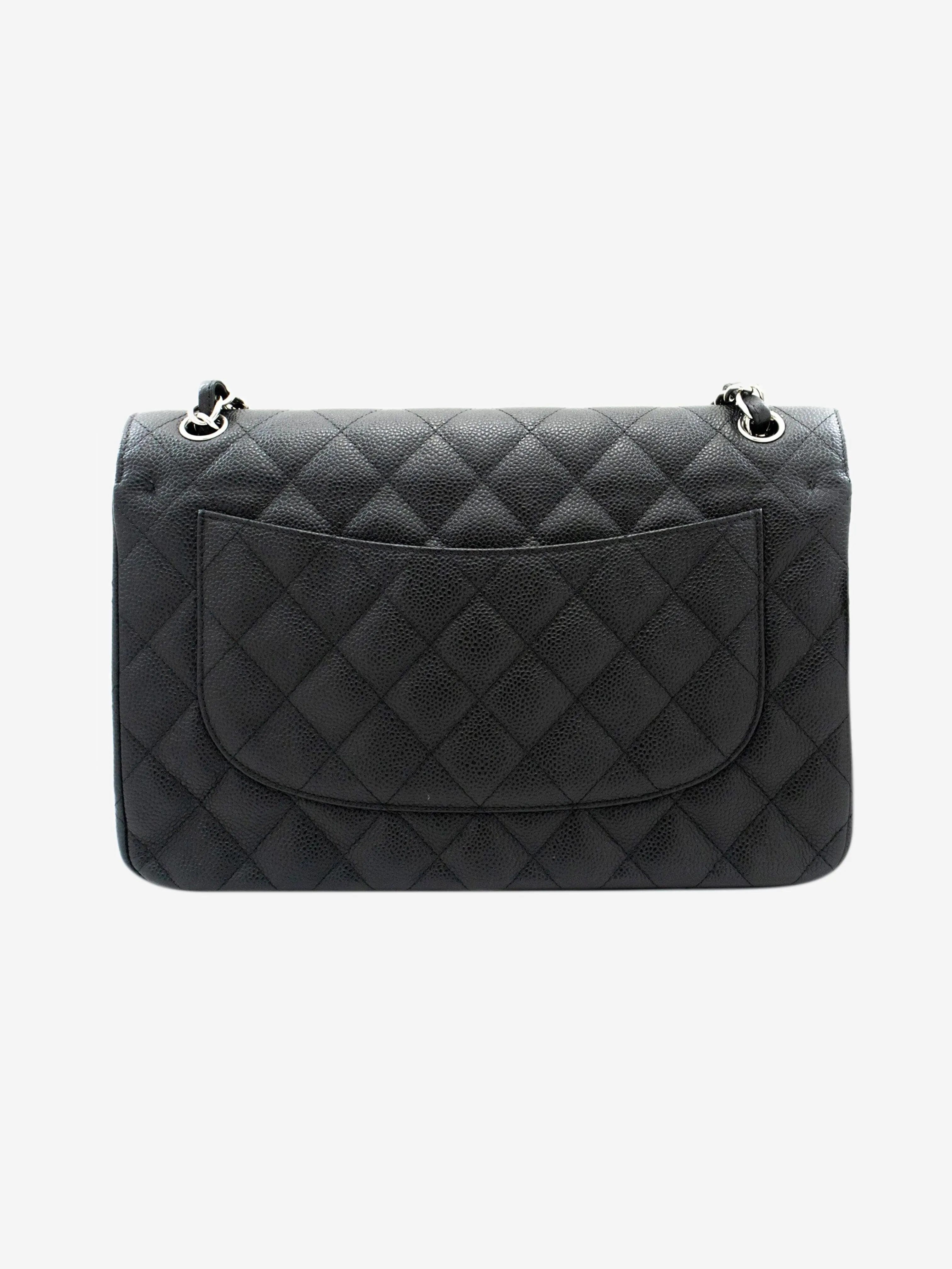Black 2013 large caviar Classic Double Flap bag