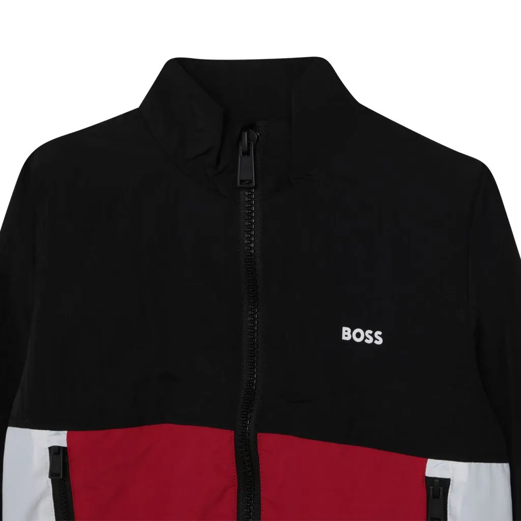 Black & Red Zip-Up Jacket