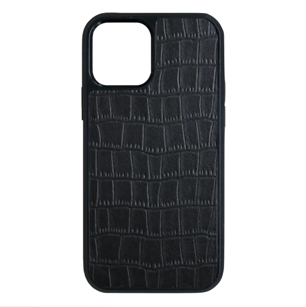 Black Croc iPhone 12 Pro Max Case