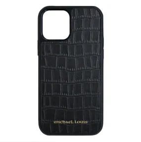 Black Croc iPhone 12 Pro Max Case