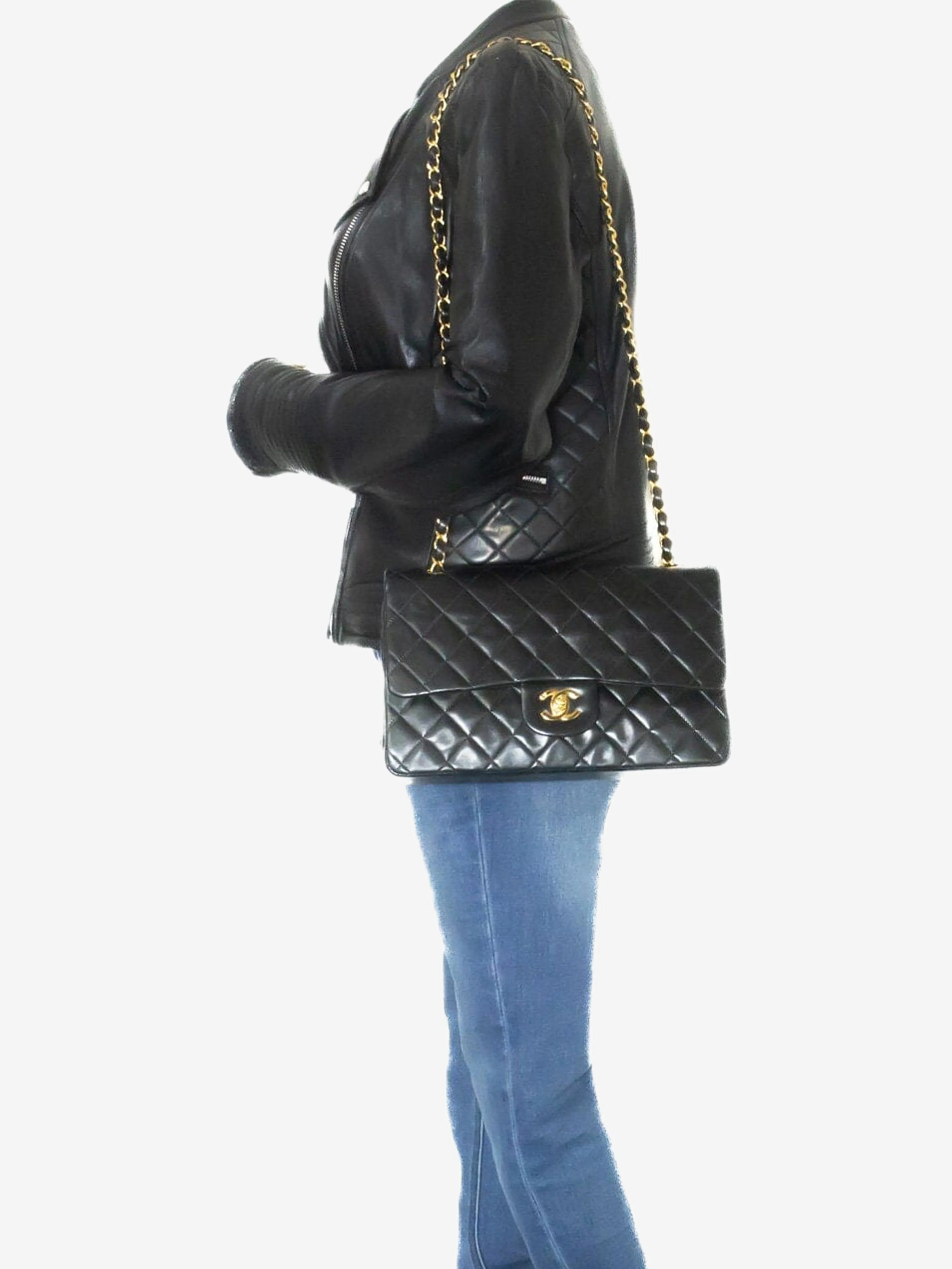 Black vintage 1996-97 medium Classic Double Flap bag