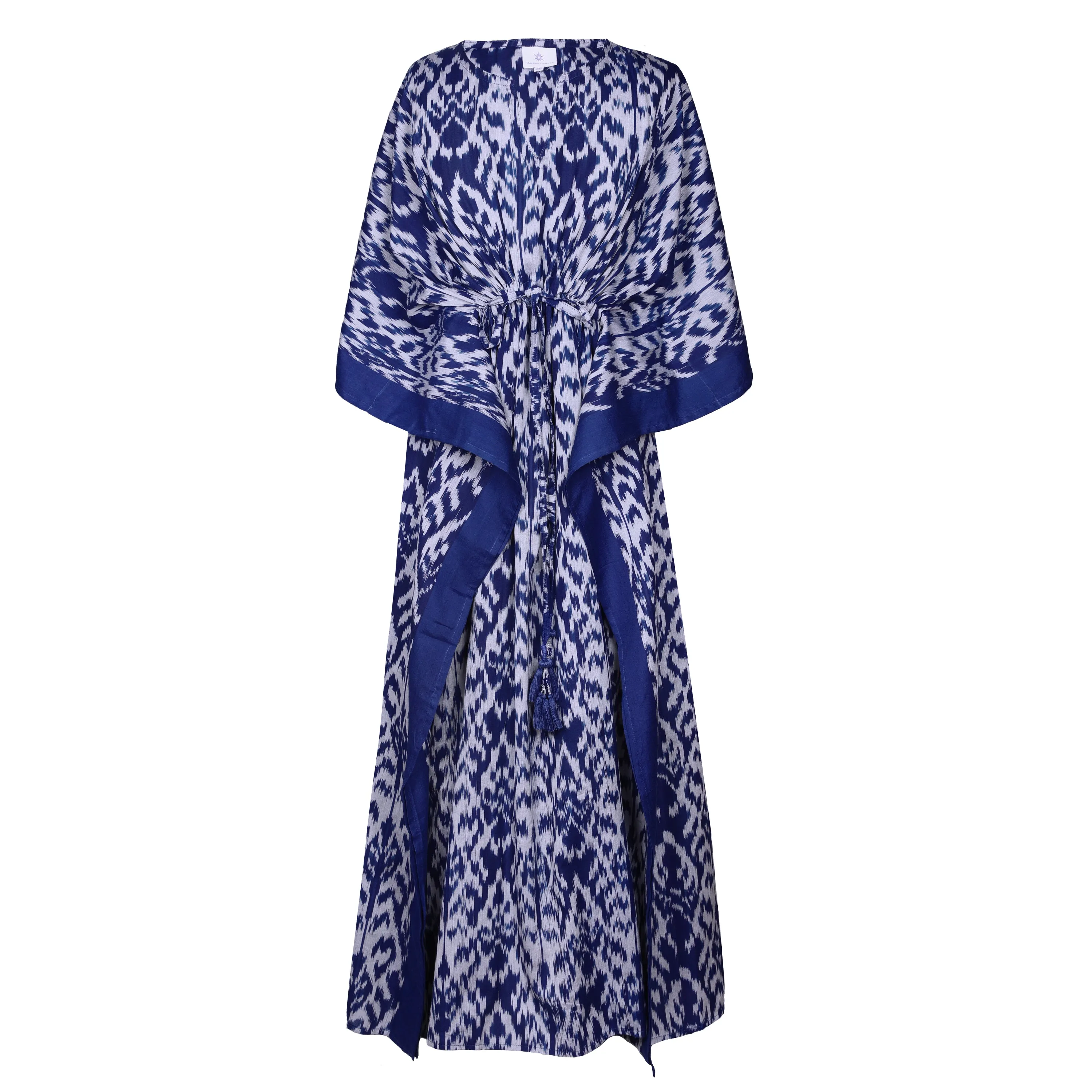 Bondi Blue Ikat Maxi Kaftan