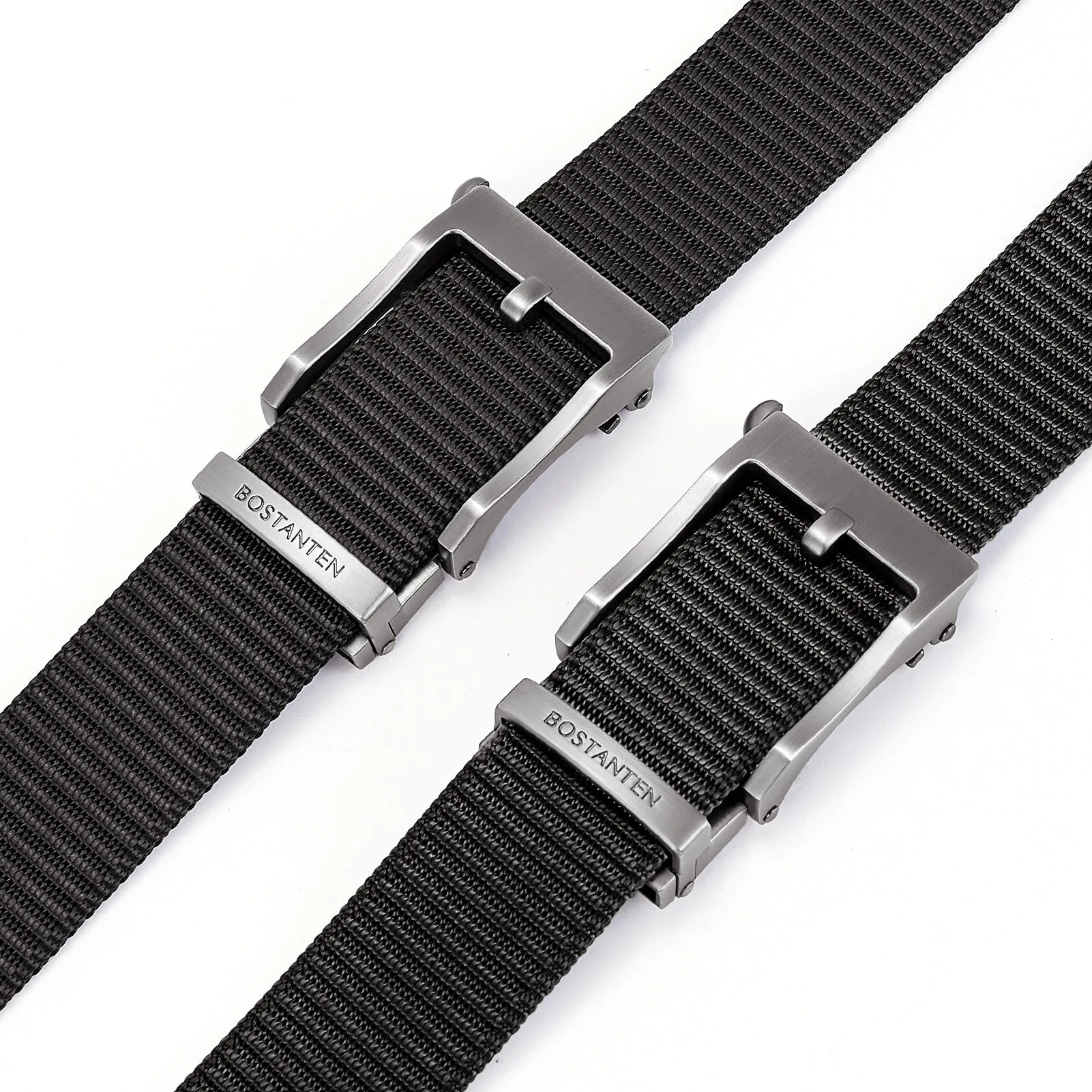 BOSTANTEN Men's Ratchet Dress Belts 2 Packs, Trim to Fit