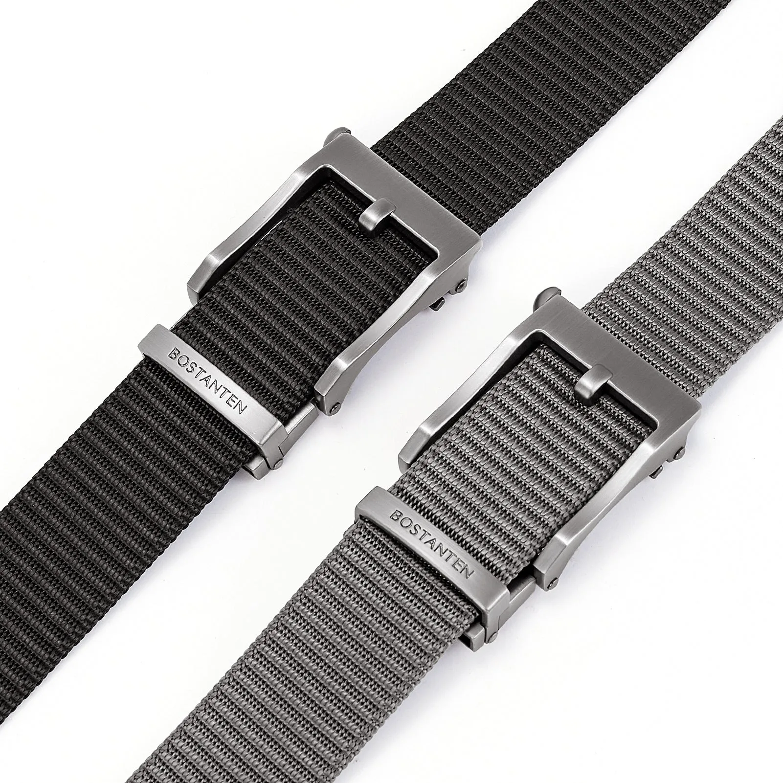 BOSTANTEN Men's Ratchet Dress Belts 2 Packs, Trim to Fit