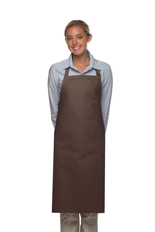 Brown Deluxe Butcher Adjustable Apron (No Pockets)