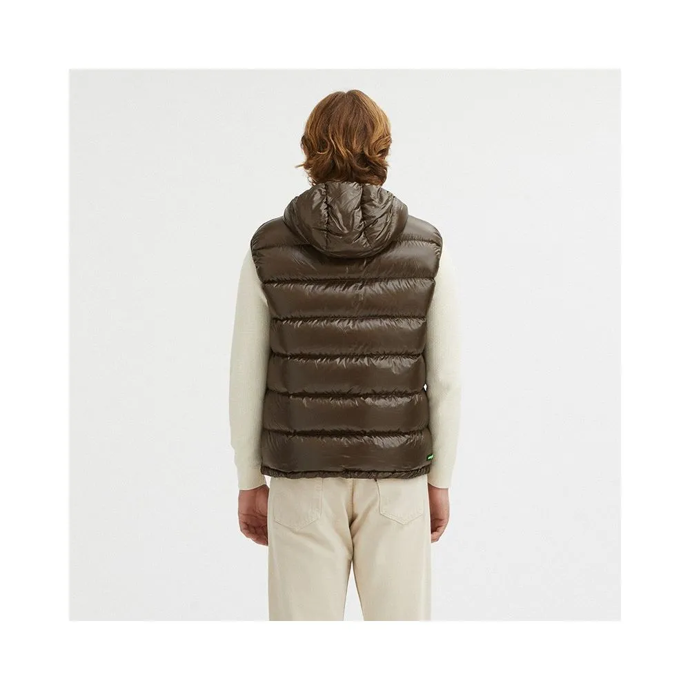 Brown Nylon Men's Reversible Vest