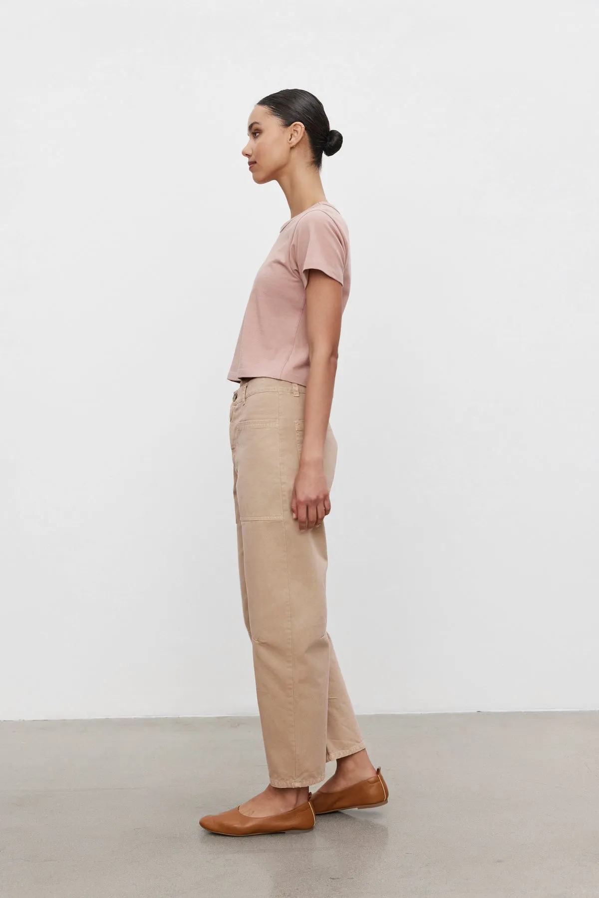 BRYLIE SANDED TWILL UTILITY PANT