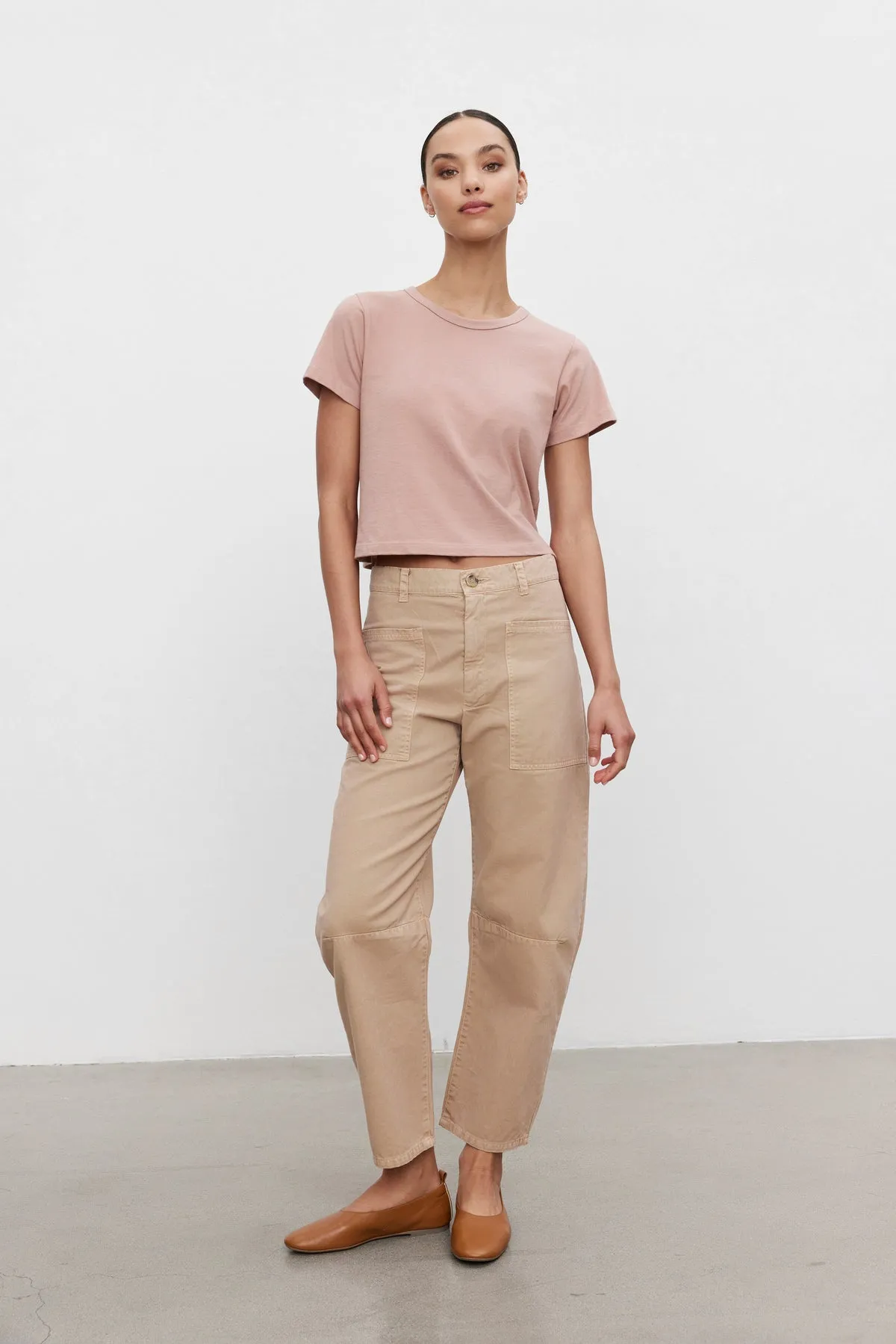 BRYLIE SANDED TWILL UTILITY PANT