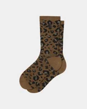 Camo Socks | Tamarind Camo Leopard Jacquard