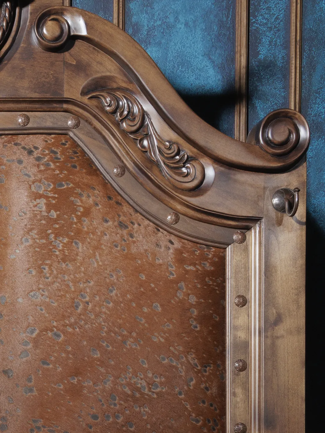 Cattleman’s Leather Hall Tree Bench