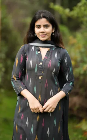 Chaindhavi Black (Kurti Pant Dupatta)