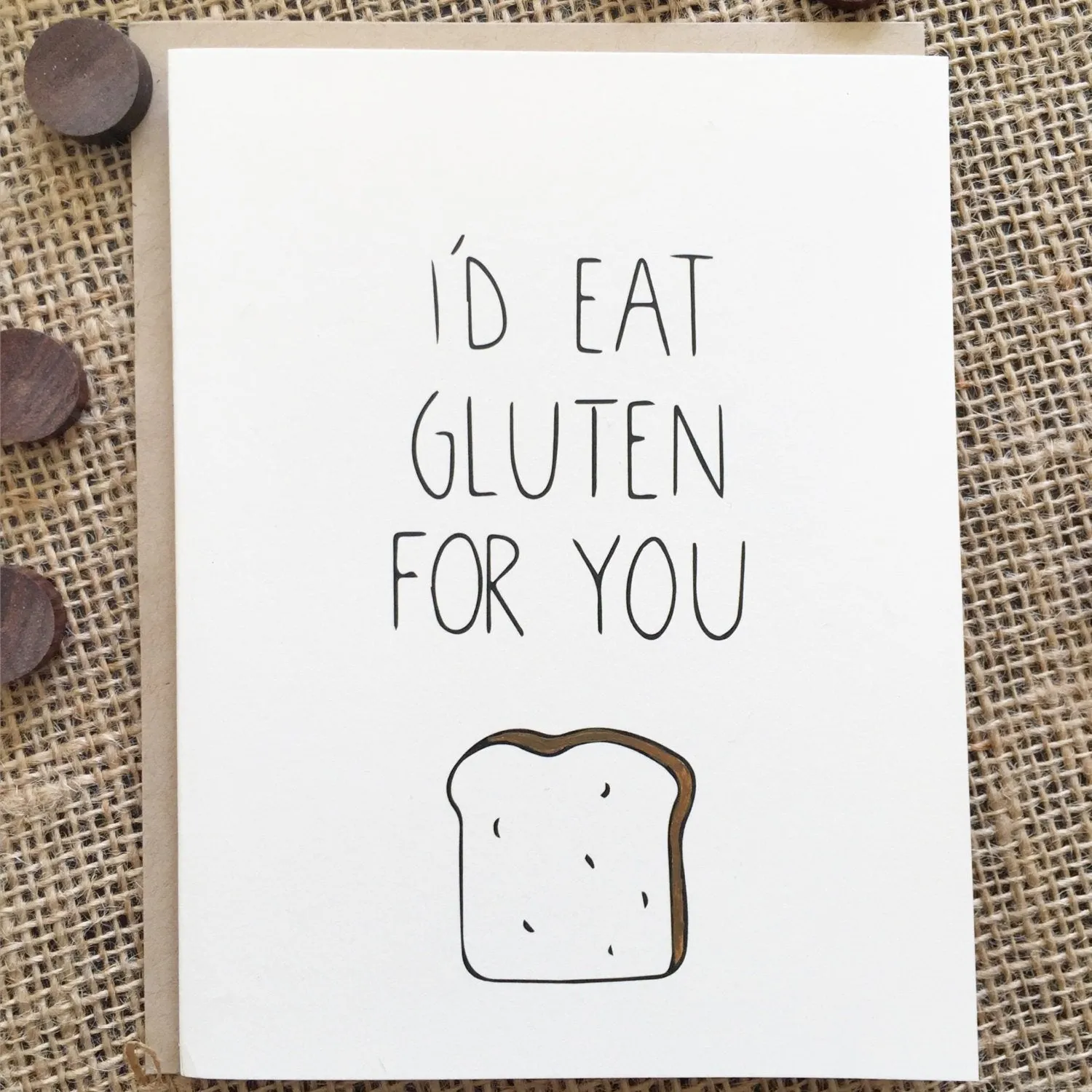 Chalkscribe - I'd Eat Gluten For You Card