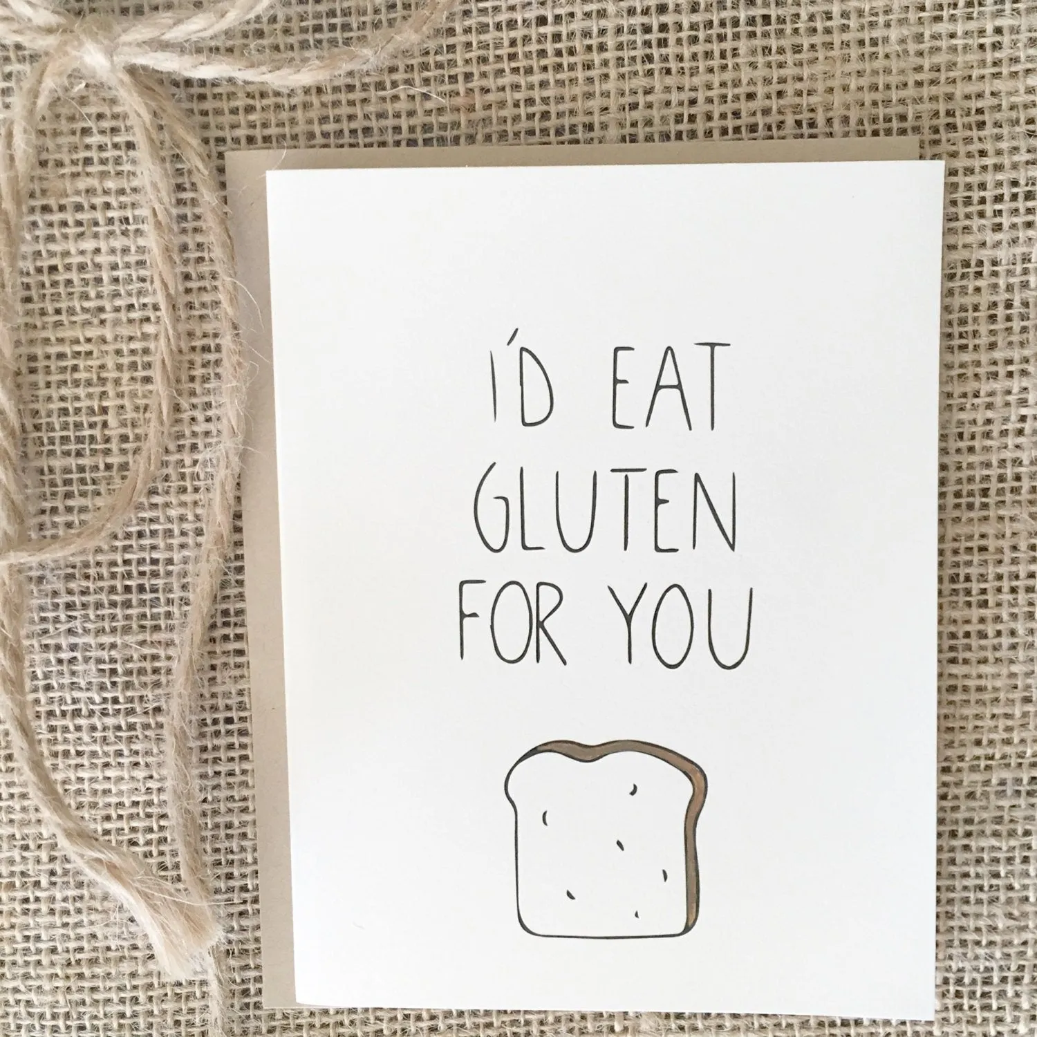 Chalkscribe - I'd Eat Gluten For You Card