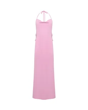 Convertible Slit Halter Dress