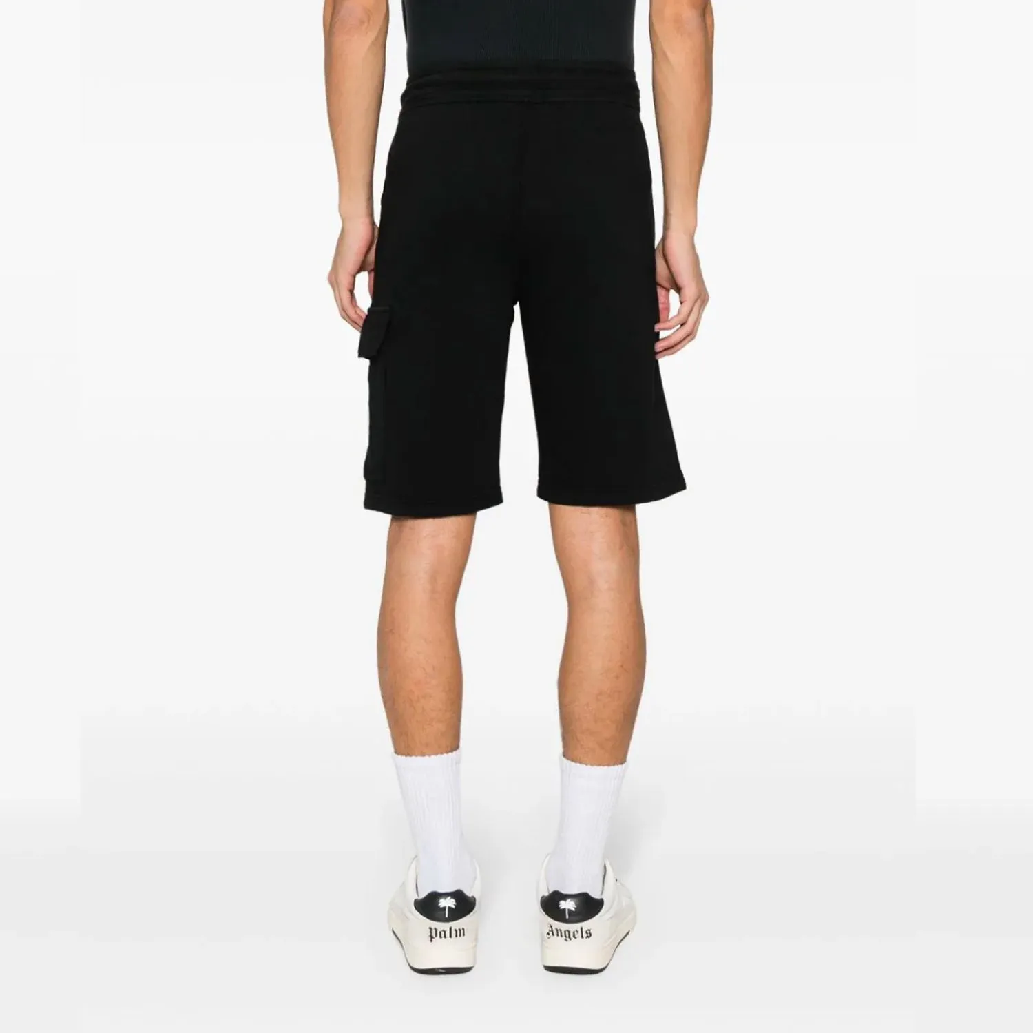 C.P. Company Light Fleece Utility Shorts Black