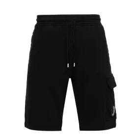 C.P. Company Light Fleece Utility Shorts Black