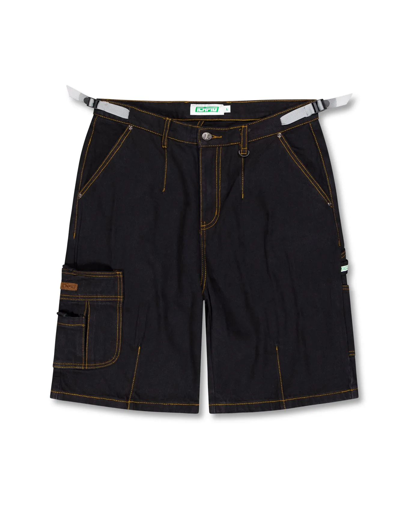 Denim Utility Shorts - Black Overdye
