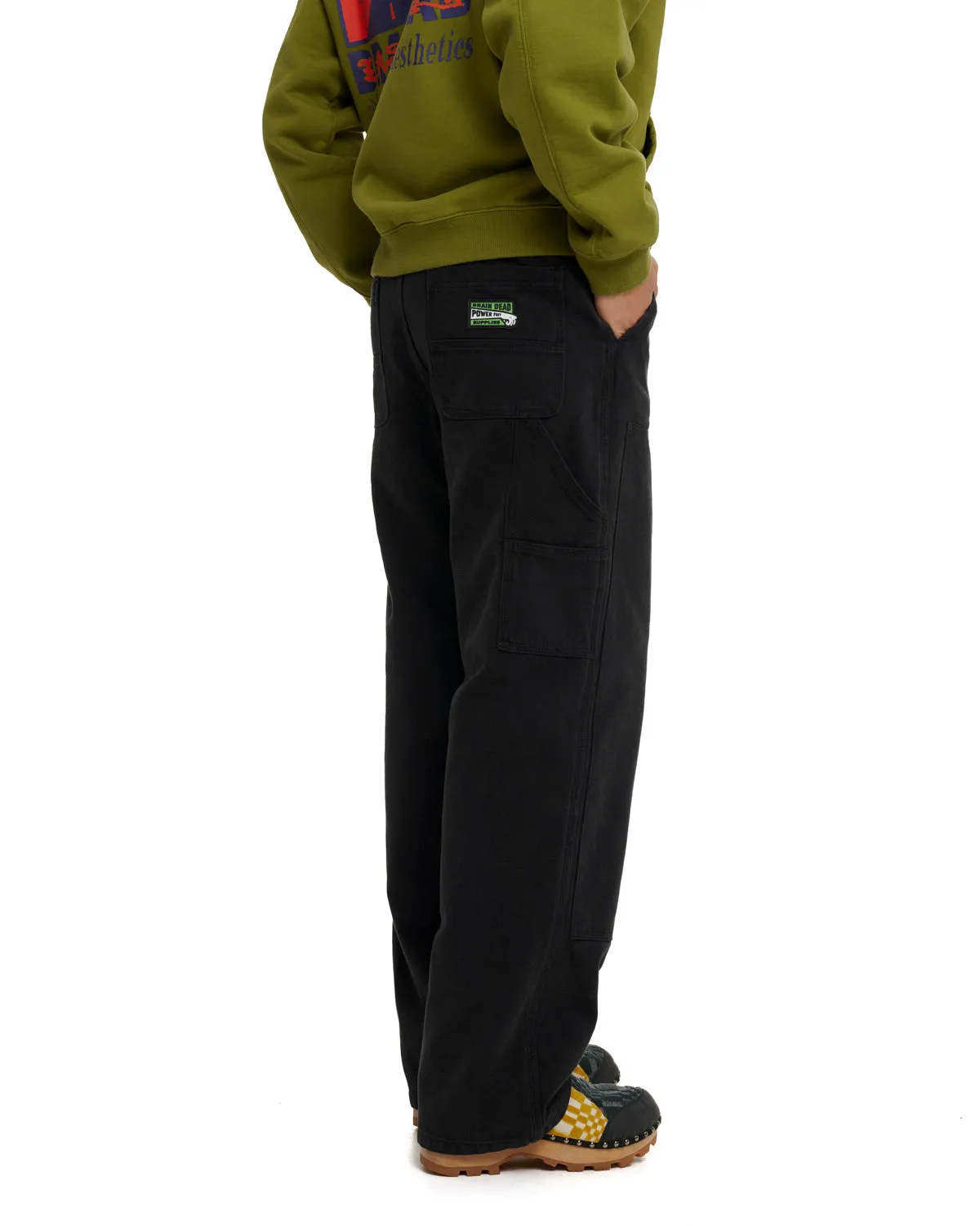 Double Knee Utility Pant - Washed Black