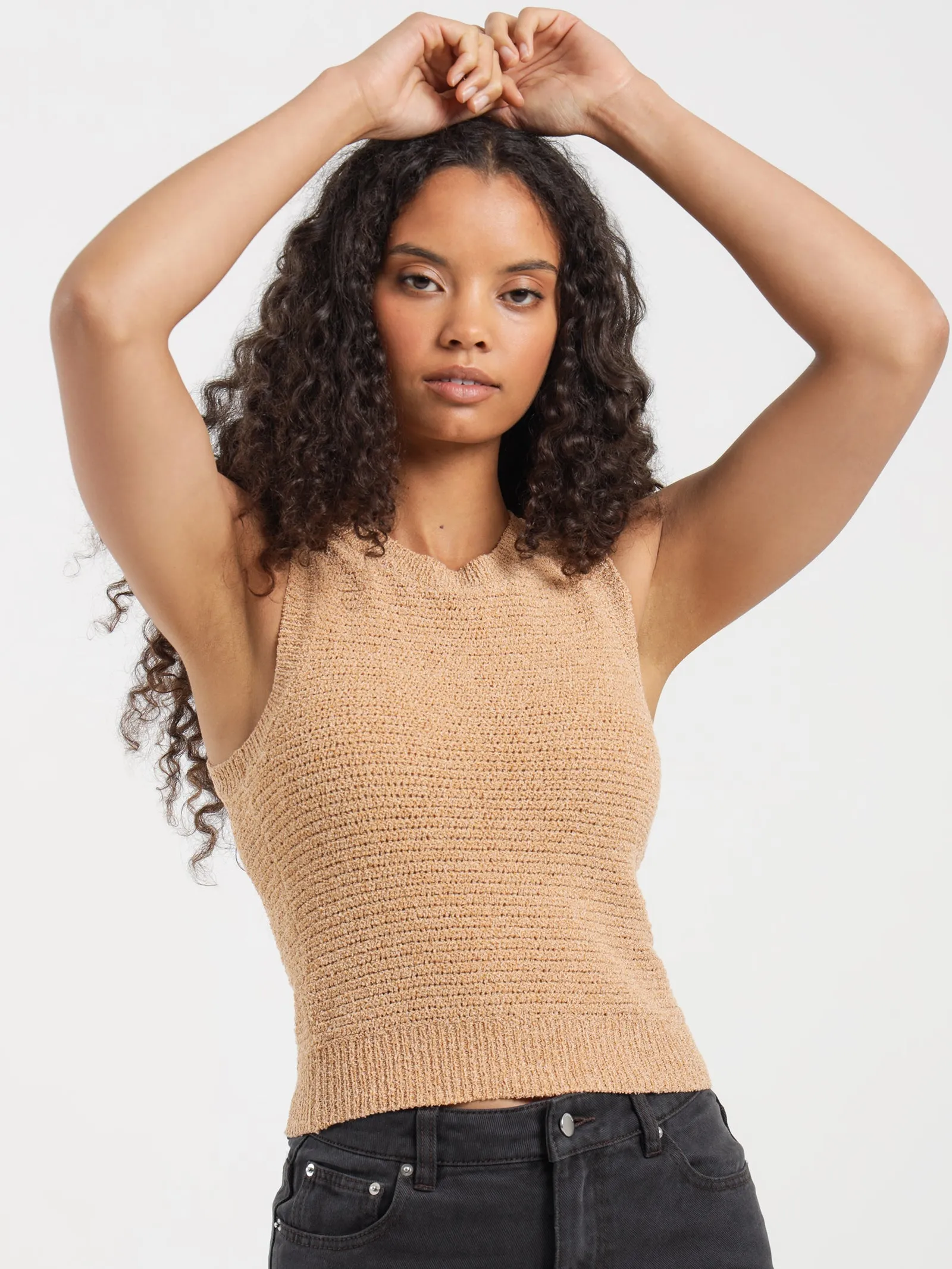 Ember Knit Tank in Brick