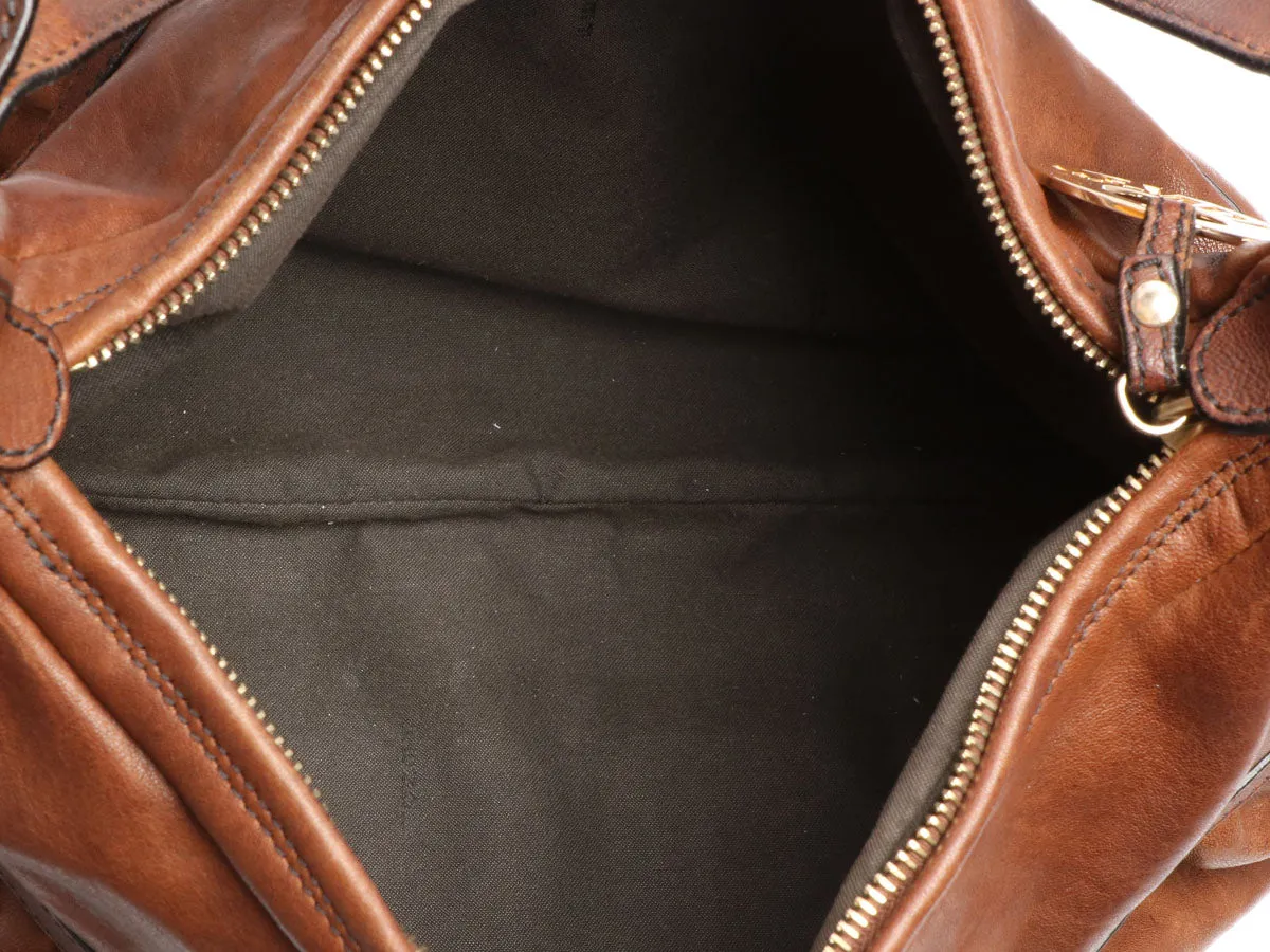 Fendi Brown Leather Chef Bag