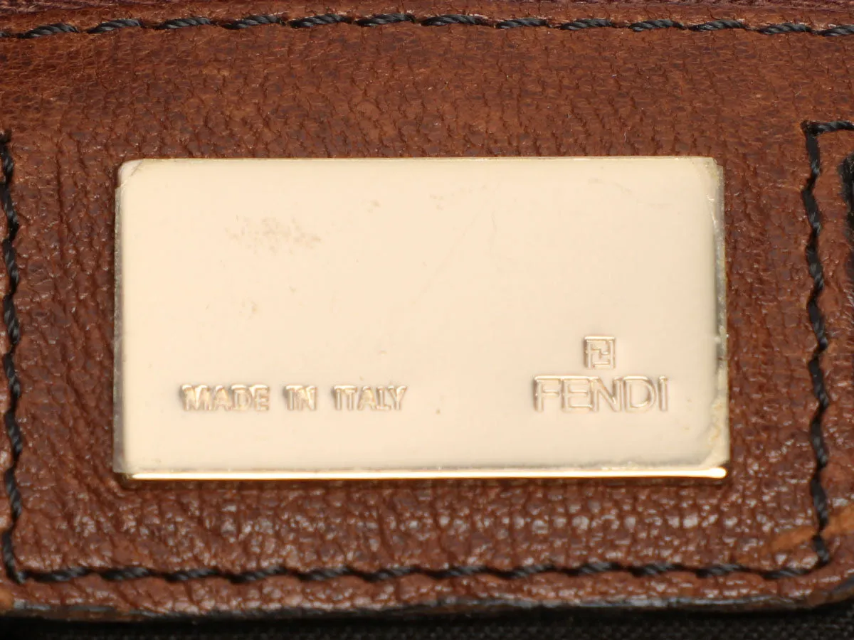 Fendi Brown Leather Chef Bag